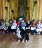 Edukacinis užsiėmimas su šunimi Vilniaus lopšelyje - darželyje „Drevinukas“